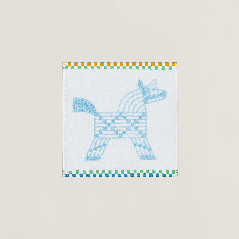 ⭐️ほぼ未使用⭐️ エルメス タオル アニモー・ナッテ ブルー 馬 カレ・タオル 《アニモー・ナッテ》 - ブルー | Hermès - エルメス